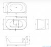 Lavita Lumio Wall wanna 150x75cm wolnostojąca przyścienna syfon klik-klak biały 5900378370598
